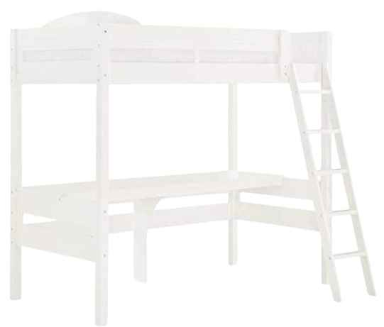 Dorel Living full size loft bed with desk in white