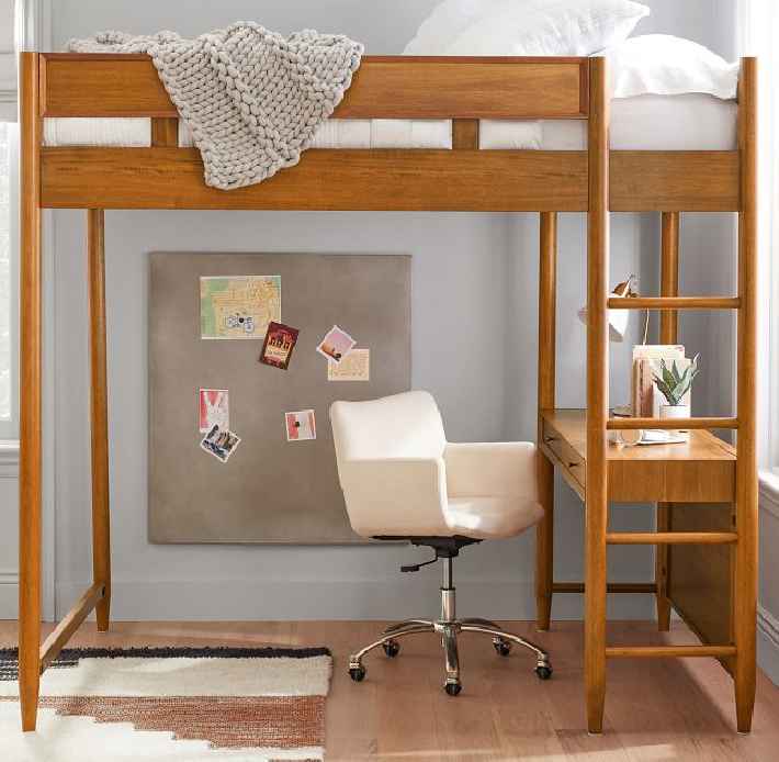 Traditional Full Size Loft Bed 11zon