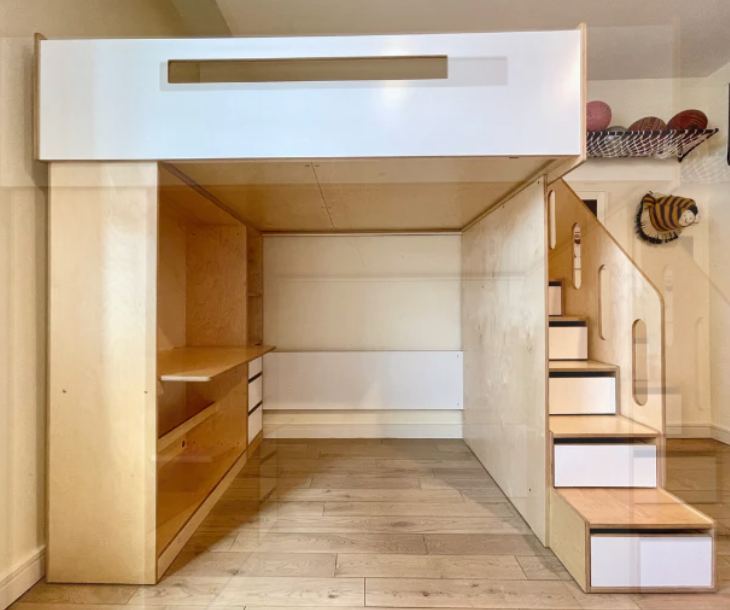 full size loft bed with stairs